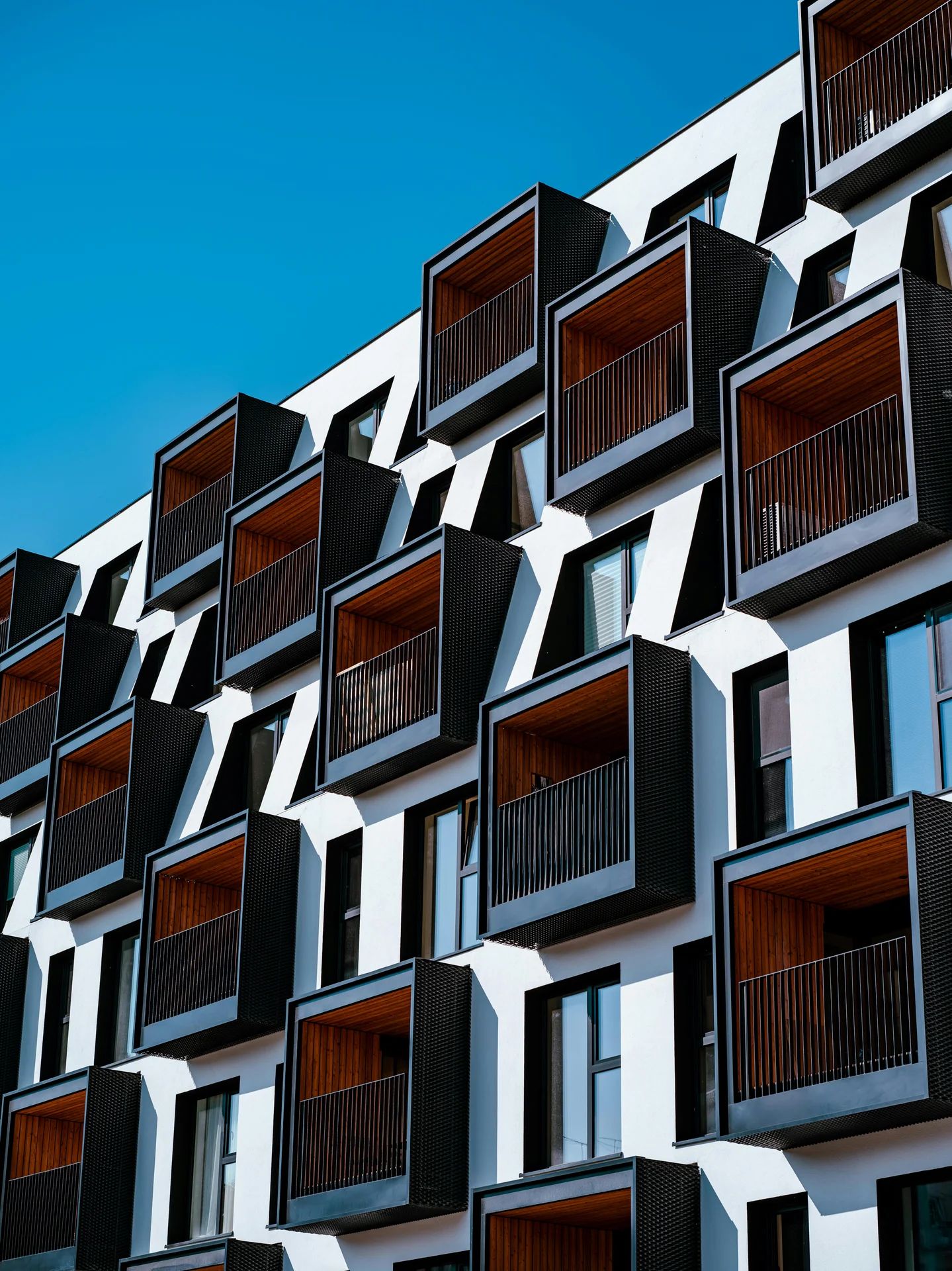 Moderne Architekturfassade und Bauplanung